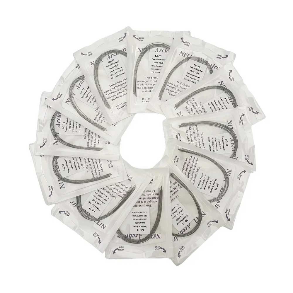 1-200packs Dental Orthodontic Heat Thermal Activated NITI Arch Wires Ovoid Round