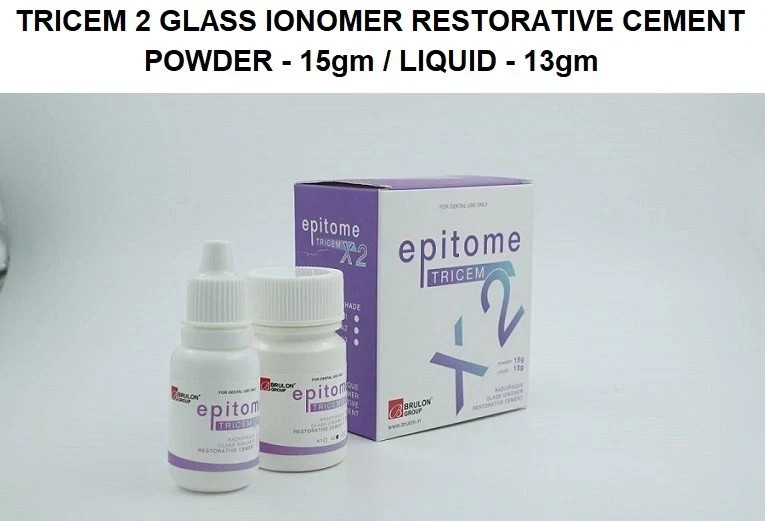 GIC Restorative Cement Dental Epitome TRICEM 2 Radiopaque( FAST FREE SHIPING)