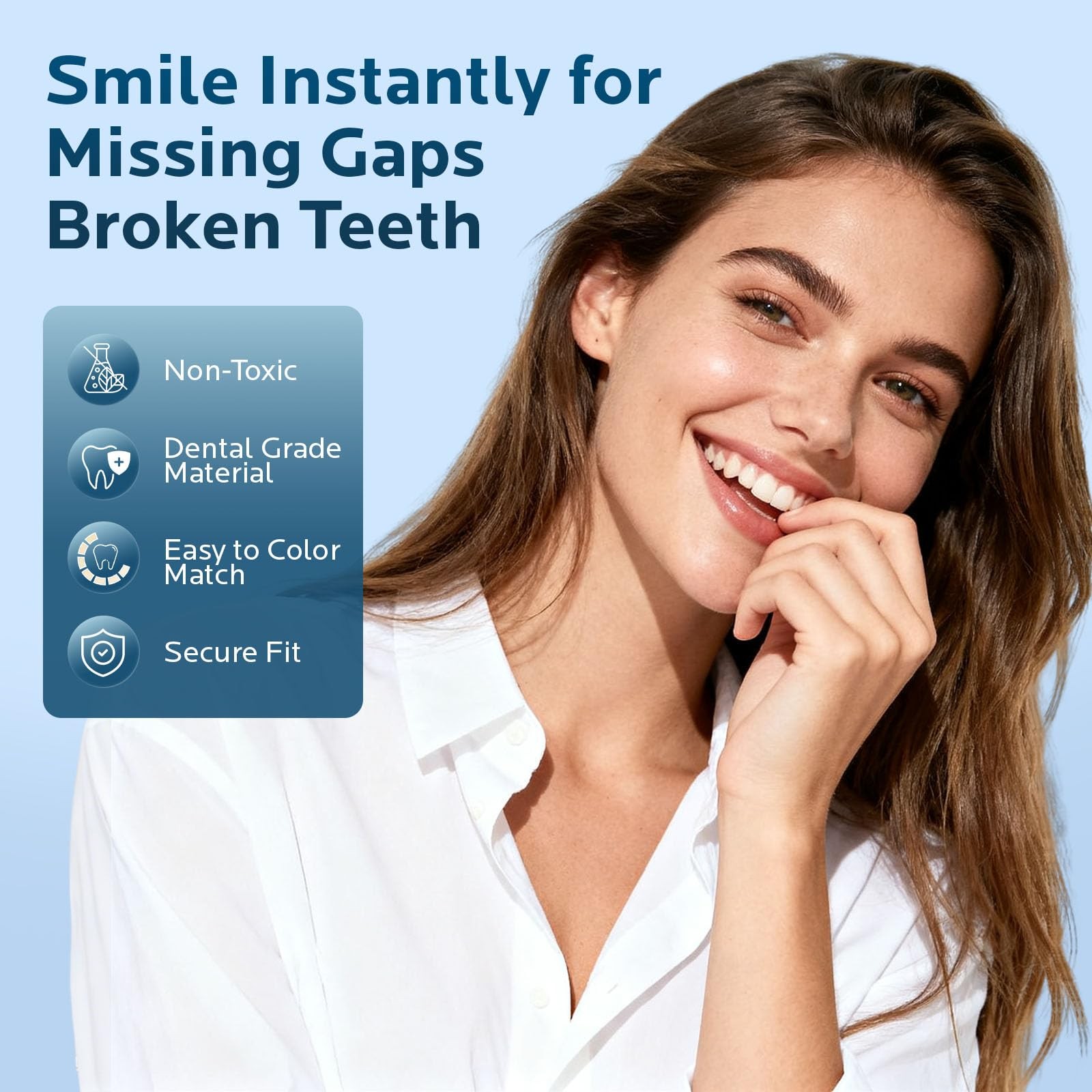 Temporary Tooth Repair Kit Moldable Thermal Beads 3 Shades 10 Sizes Filling Gap