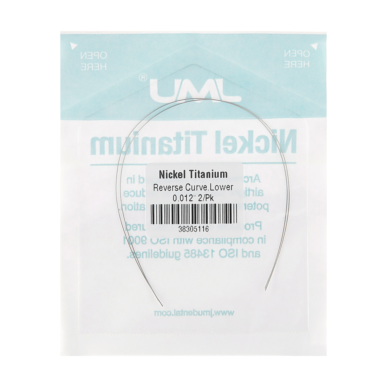 JMU Orthodontic NiTi Archwire Reverse Curve Nickel Round/Rectangular Full Size