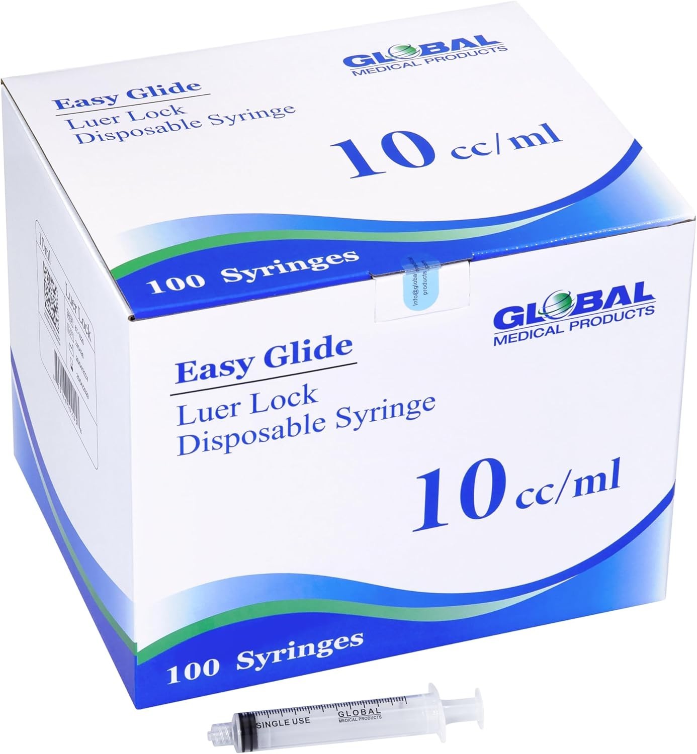 10ML Luer Lock syringe Easy Glide- Sterile – Pack of 100