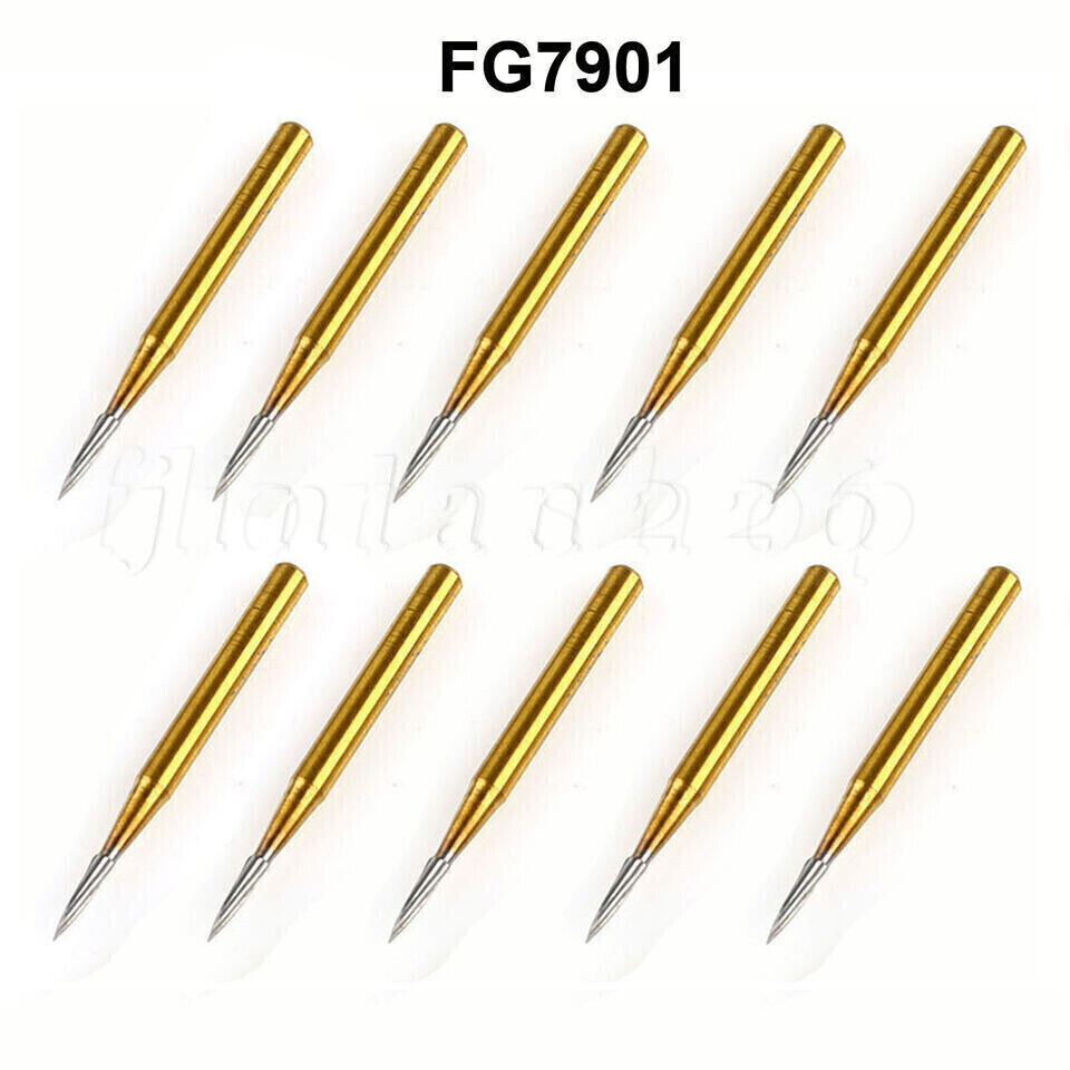 TRIMMING & FINISH DENTAL CARBIDE BURS 12 BLADES FF 7901 NEEDLE 10/PK