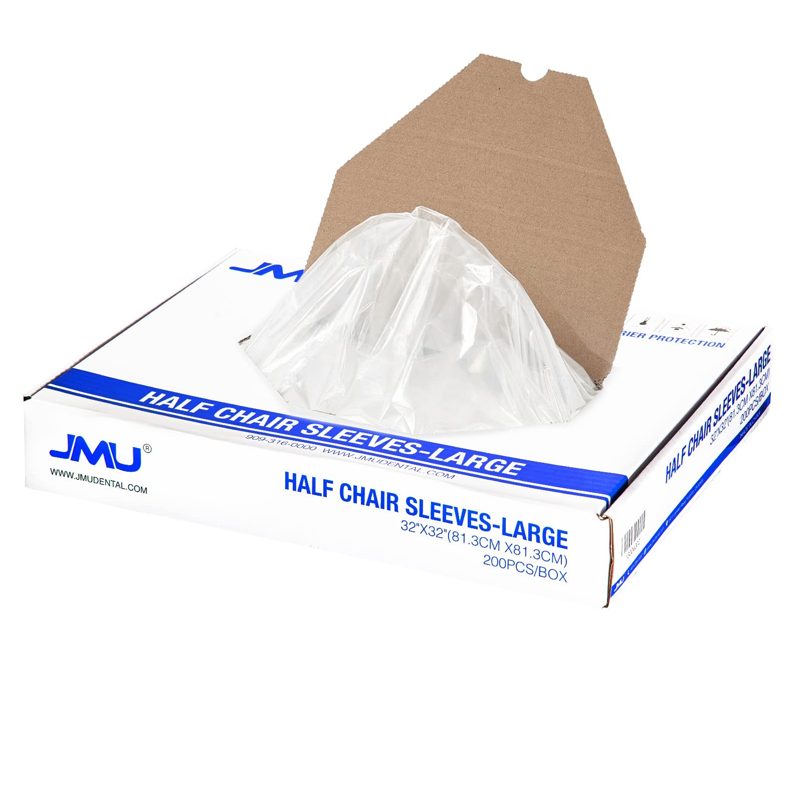 JMU 200Pcs Dental Half Chair Cover, 32″ x Disposable Clear Plastic Large