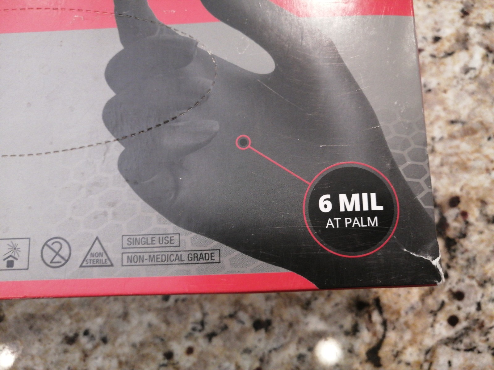 Service Champ Black Nitrile Gloves G9188 Multi-Purpose 100 ct size L 6mil