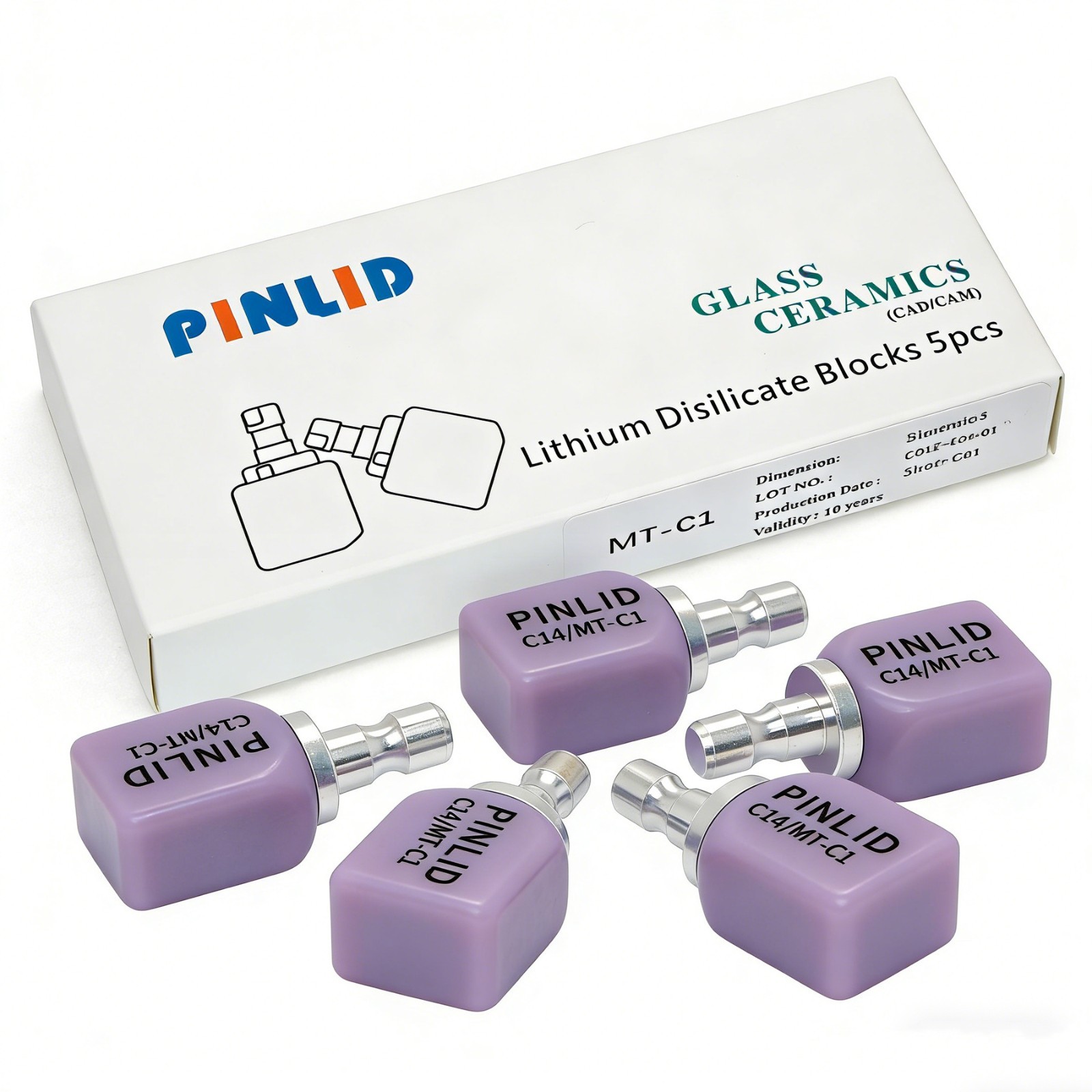 MT C14 Dental Emax CAD/CAM Glass Ceramic Blocks Lithium Disilicate CEREC Block