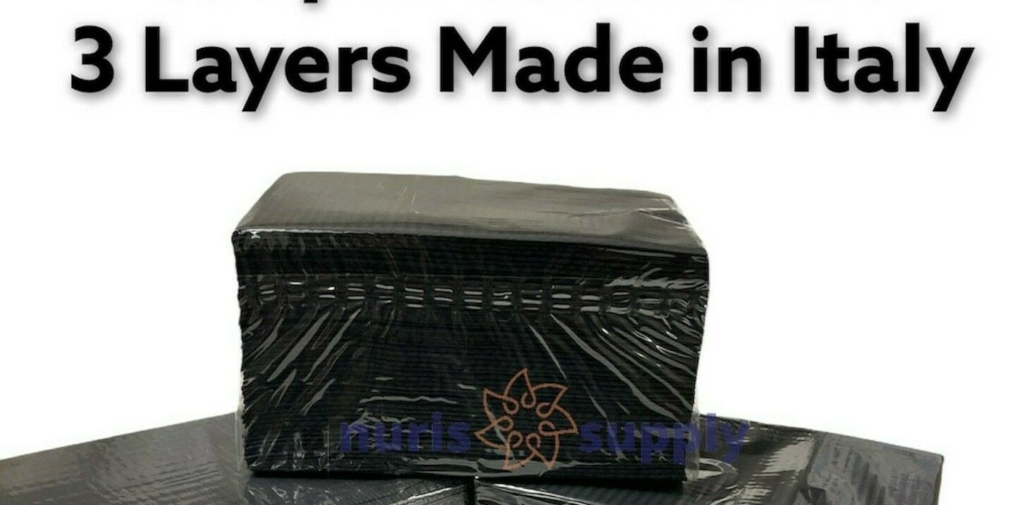Black Bibs Dental Disposable Tattoo Piercing Surgical Medical Absorbent 50/Bag