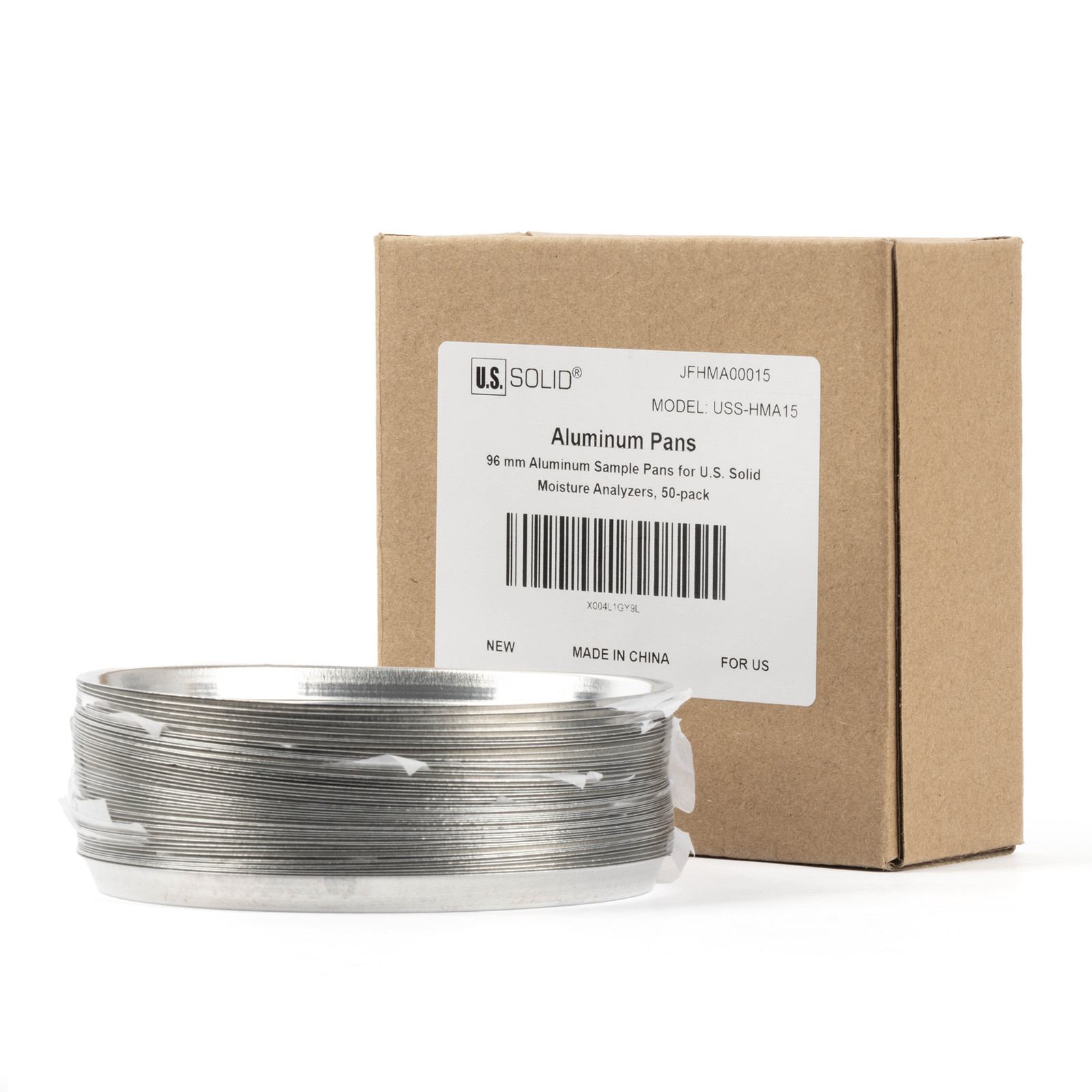 50-Pack Aluminum Sample Pan 96 mm for U.S. Solid Moisture Analyzers