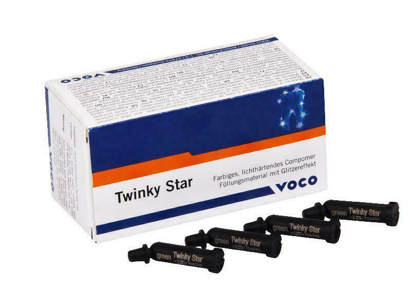Voco Twinky Star Light Cure Coloured Compomer with Glitter Effect 25 Capsules