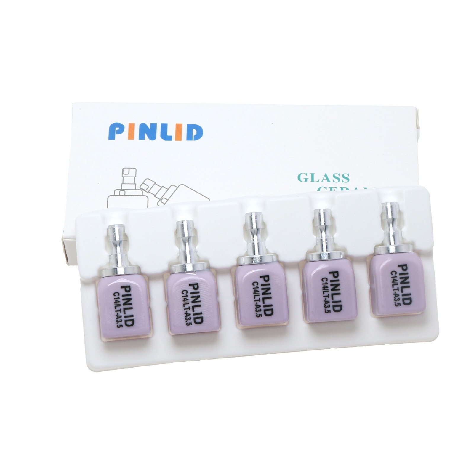 US 5pcs/Box Lithium Disilicate Blocks Dental Lab C14 LT Glass Ceramic CAD/CAM