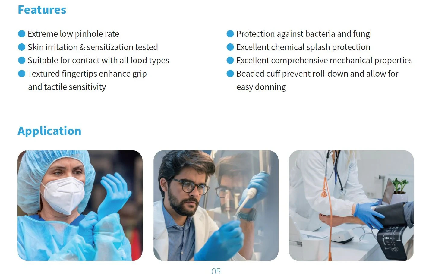 KingFa Medical Nitrile Gloves ASTM D6319-19 Powder Free 200pc, 500pc, 1000pc