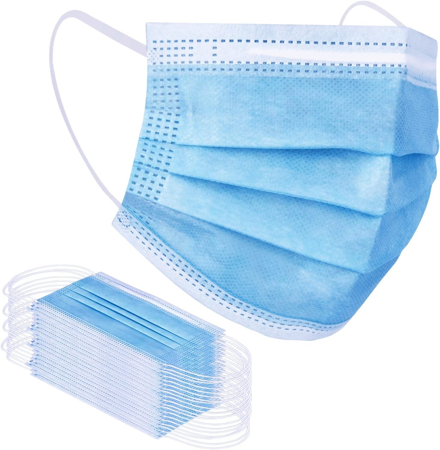 GP Craft 50/100 Pcs Disposable Face Cover 3-Ply Filter Breathable Earloop Masks