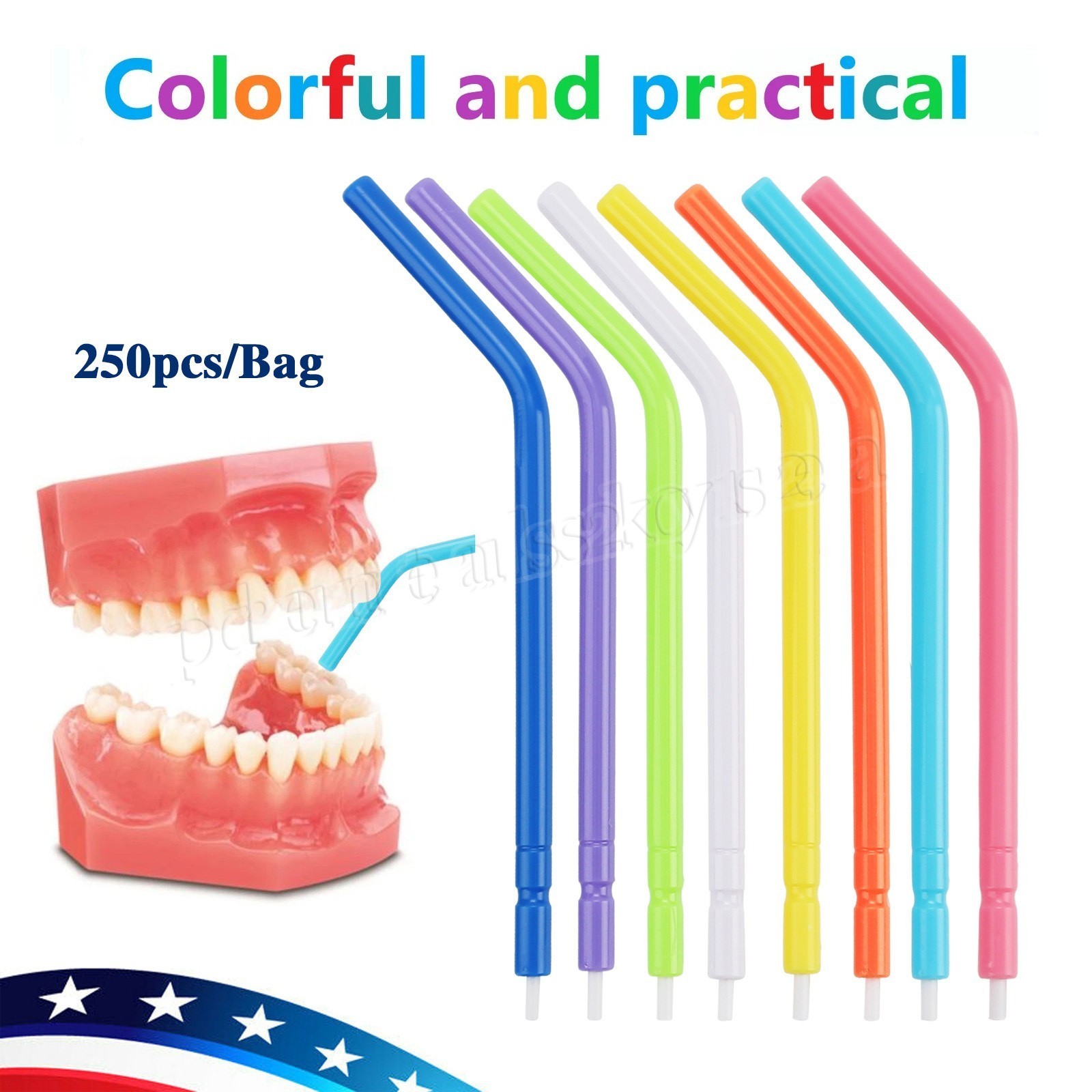 250 pcs Disposable Air Water Syringe Tips with cores High Quality Free Return