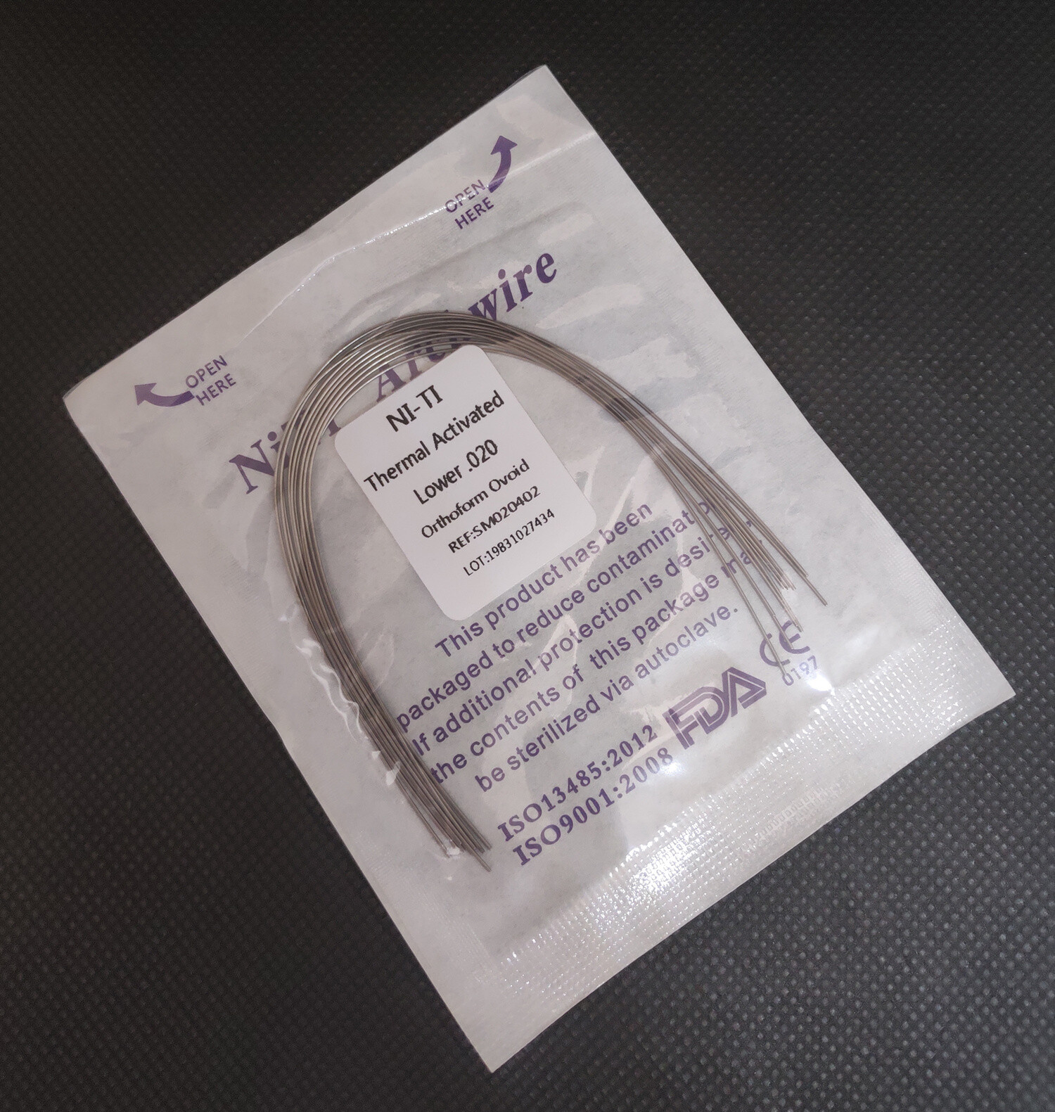 Dental Orthodontic Thermal Activated Niti Wires Round Arch Wires Ovoid Form
