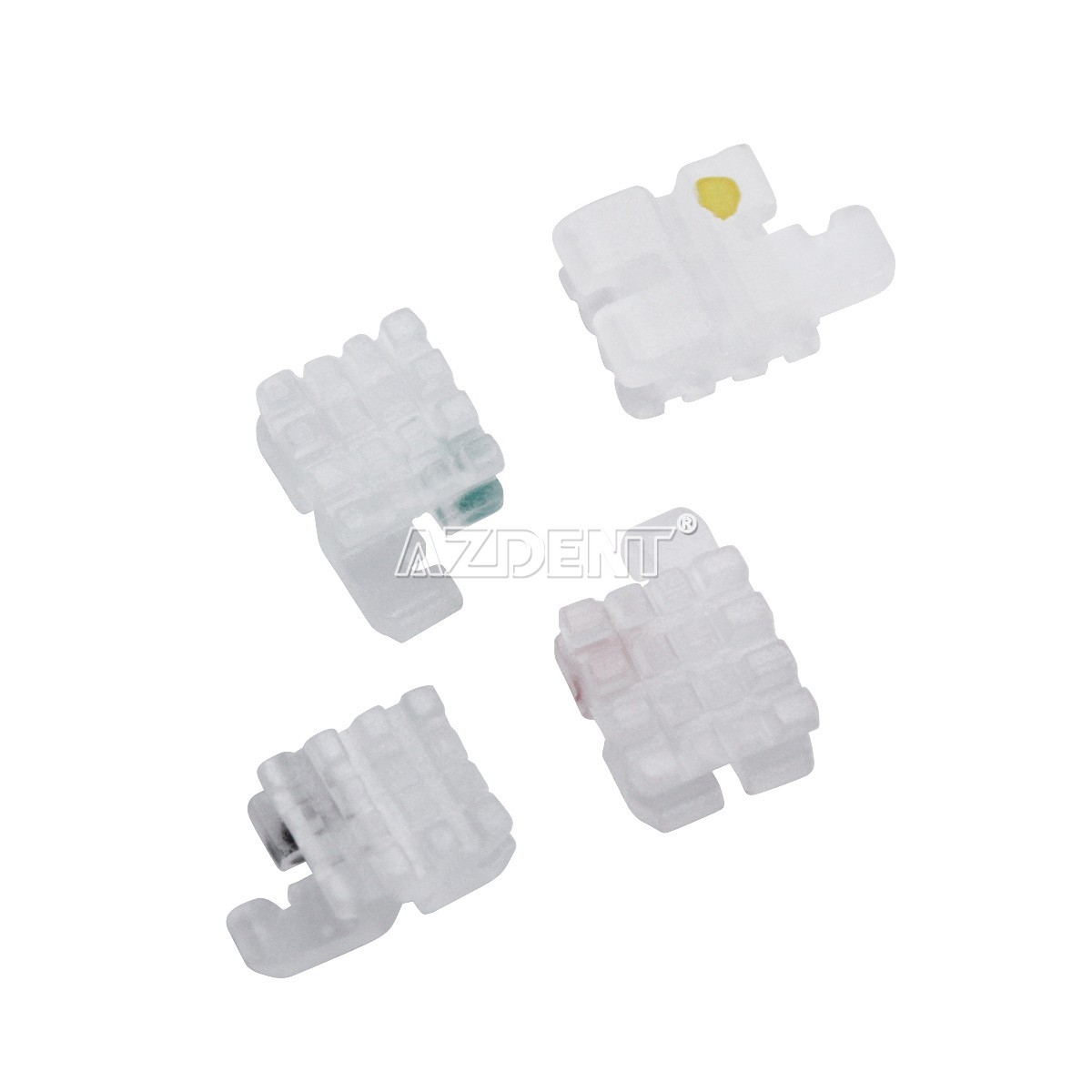 400Pc AZDENT Dental Orthodontic Ceramic Brackets Braces Roth/MBT .022 345 Hooks