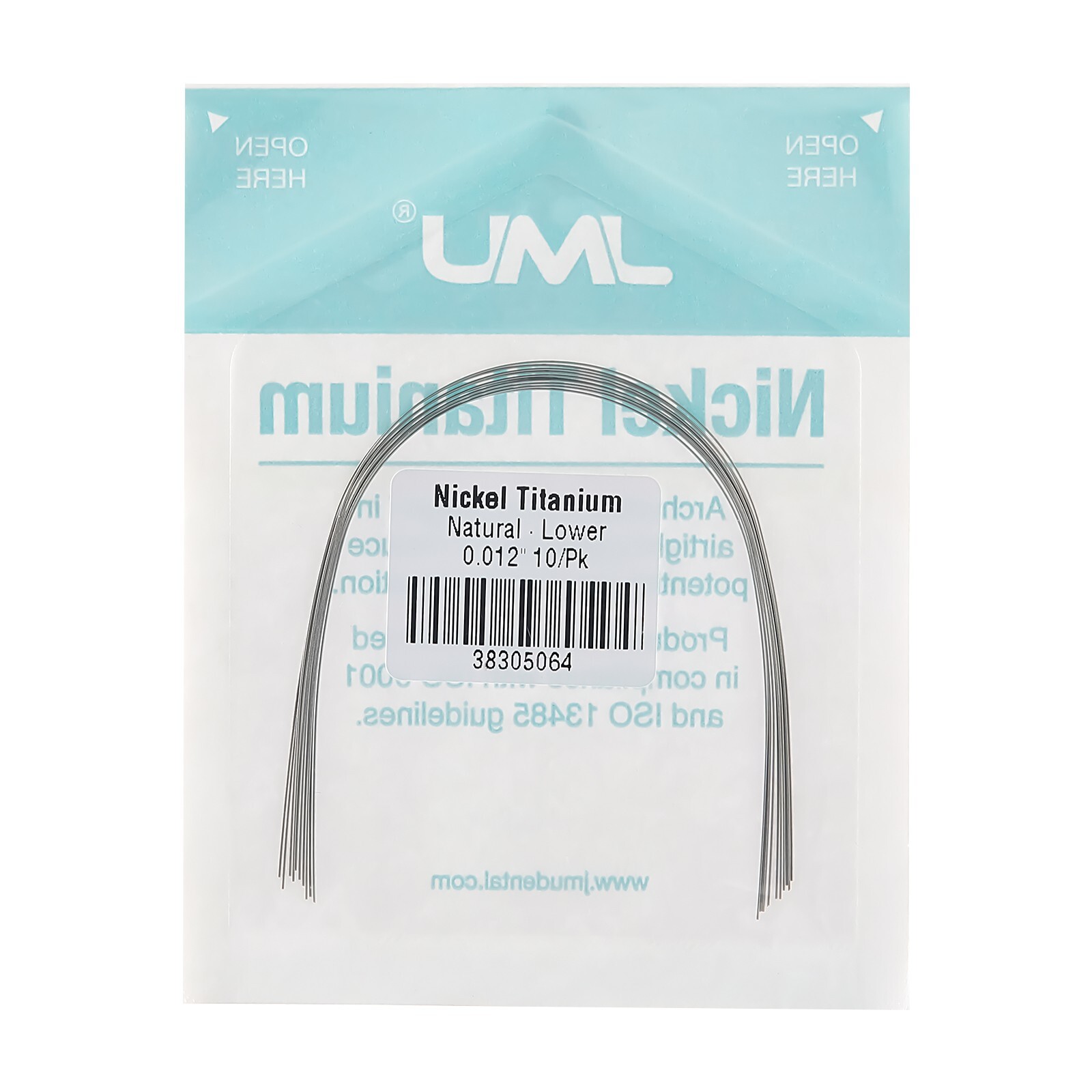 100PCS JMU Ortho Nickel Titanium Archwire Natural Round 0.012-0.020″ Upper/Lower