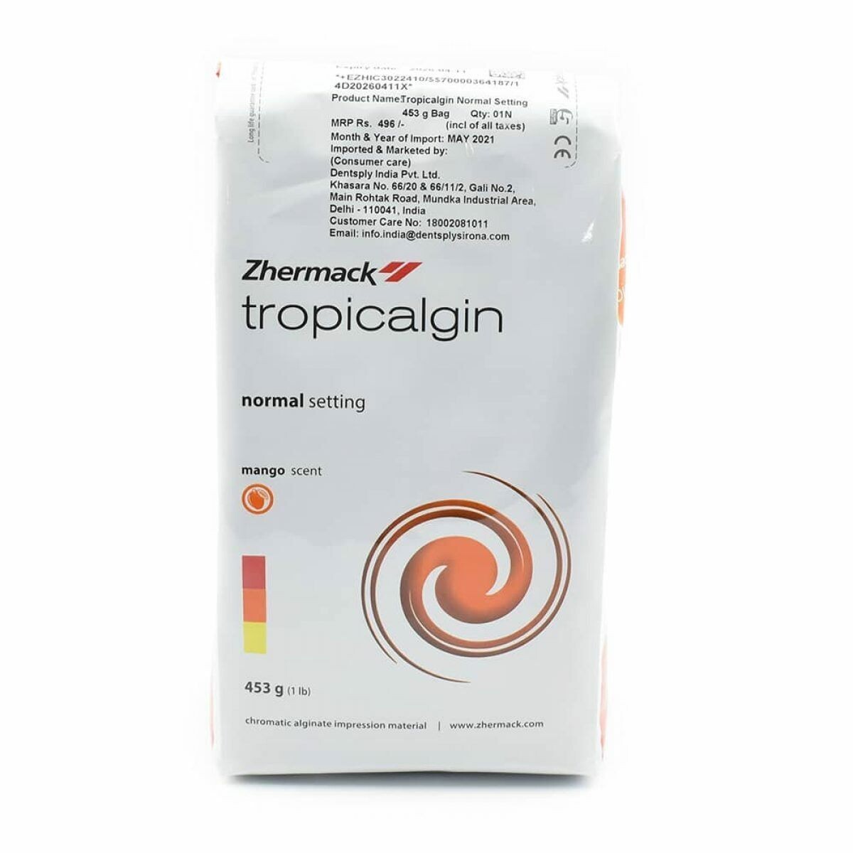 Zhermack Tropicalgin Dust Free Alginate Normal Setting 453 g Pack Fast Ship