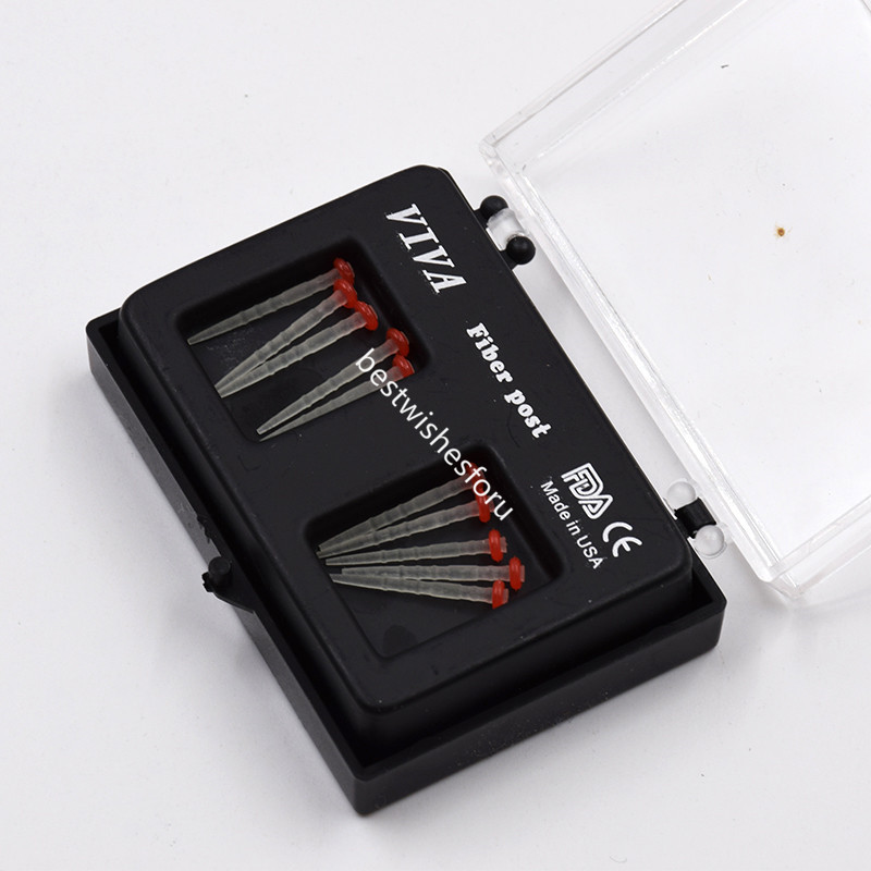 1 Box/10 Pcs Dental Glass Screw Thread Fiber Post Single Refilled Size To Choose