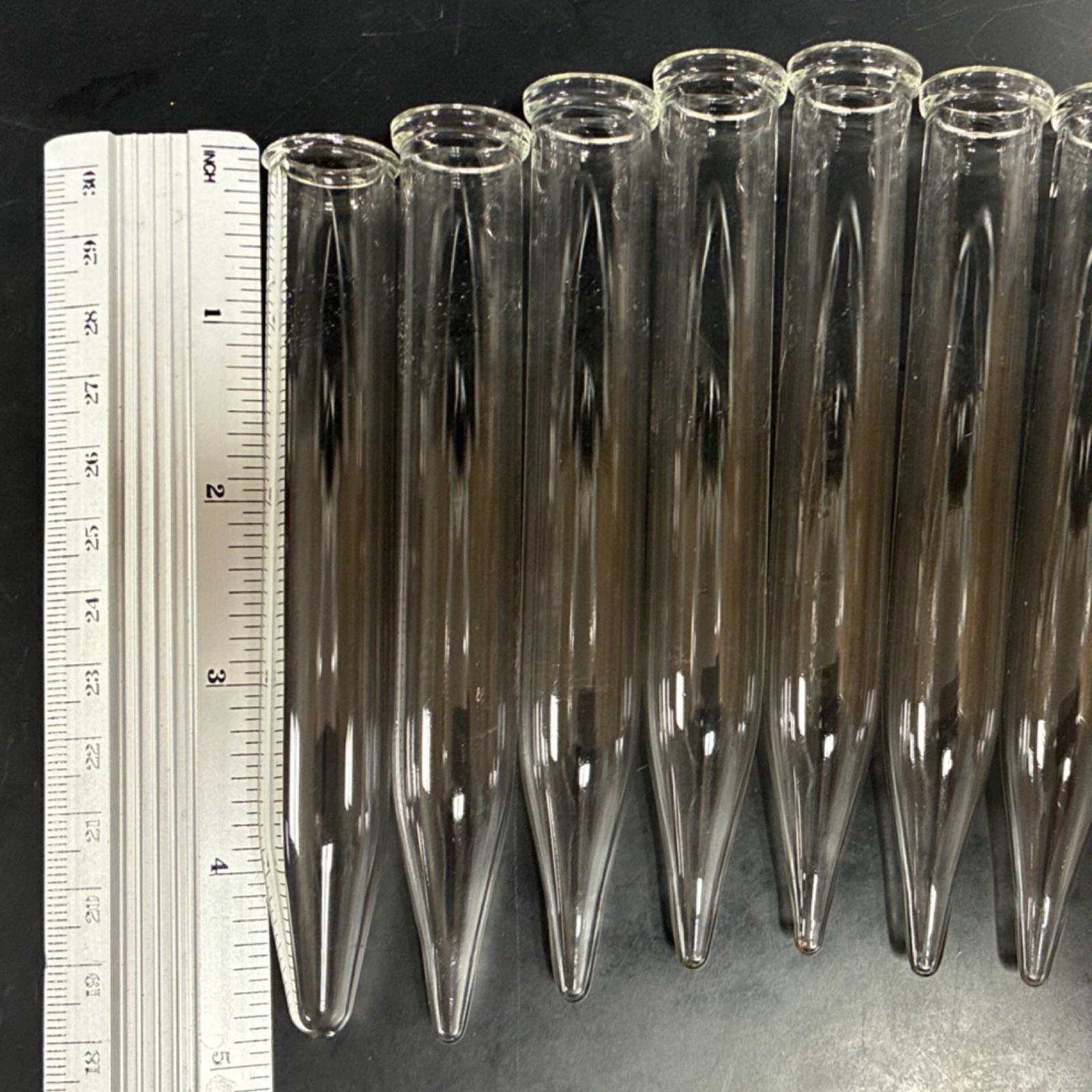 Set of 14: Conical Glass Centrifuge Tubes (15 mL) for Chemistry Biomedical Lab