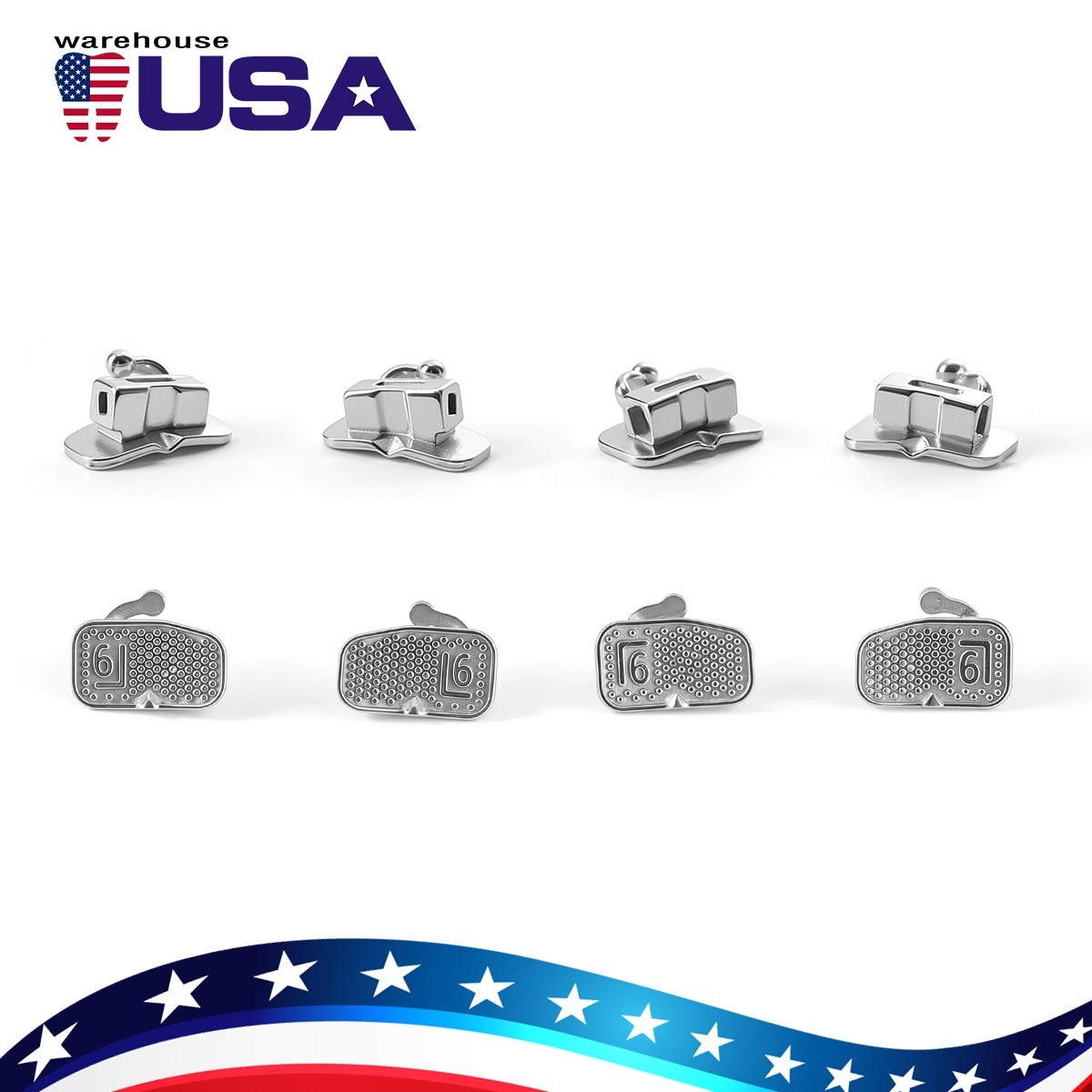 50Sets Dental Orthodontic Buccal Tubes 1st Molar Bondable Mono Roth/MBT 018 022
