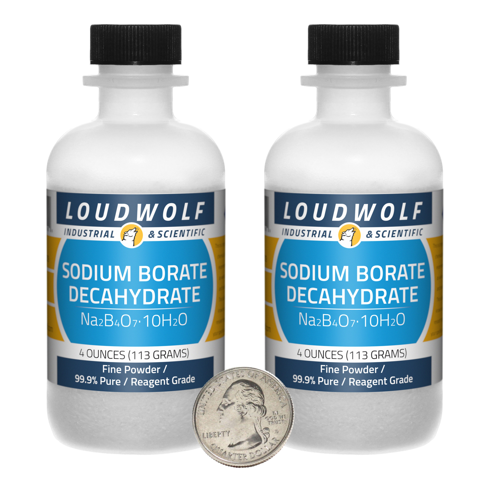 Sodium Borate Decahydrate / 8 Oz / 2 Bottles / 99.9% Reagent Grade / Fine Powder