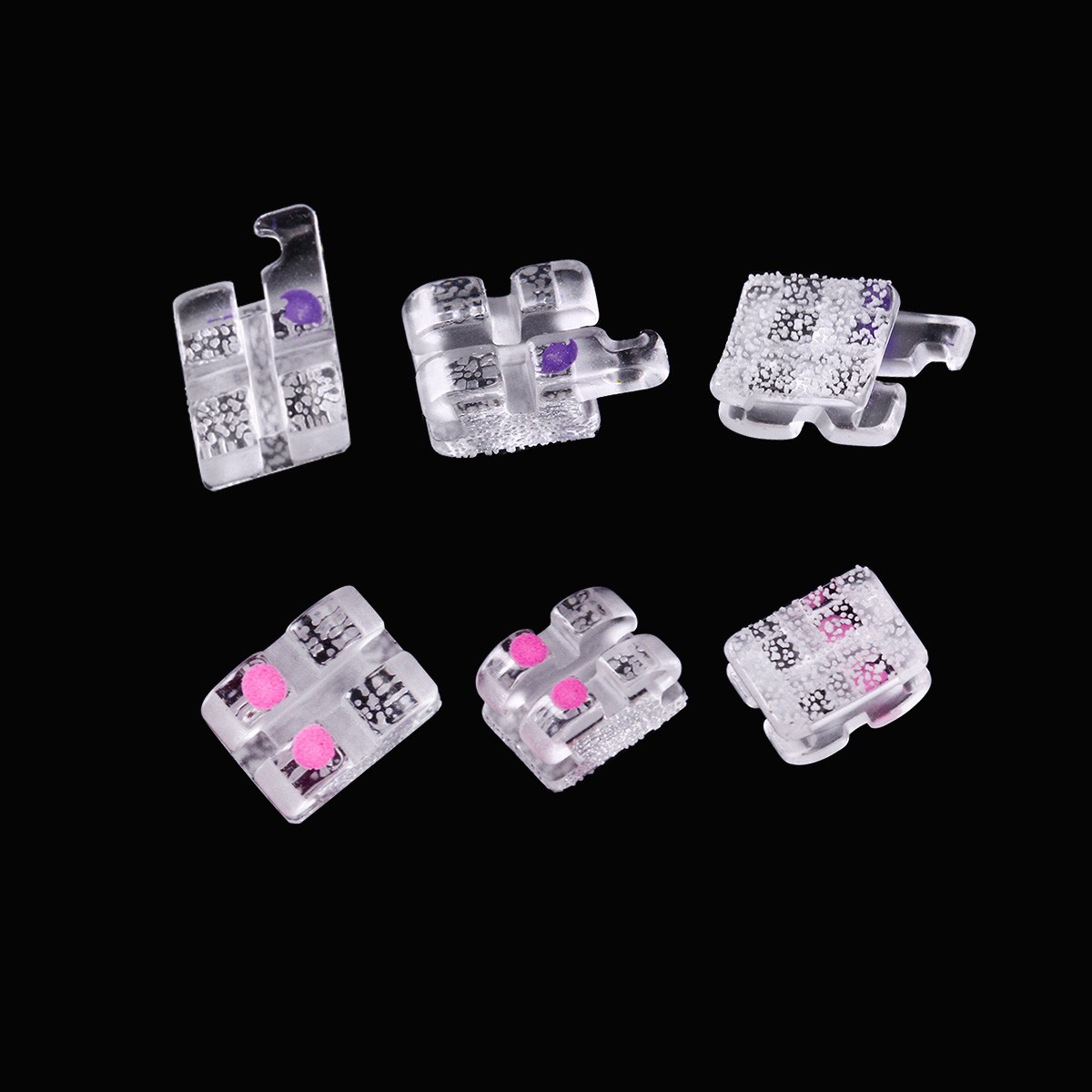 AZDENT Monocrystalline Sapphire Bracket Braces Ceramic MBT/ROTH 022 018 Hook 345
