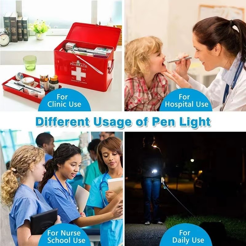 Generic Mini LED Pen Light USB Rechargeable Medical Torch Nurse Dentist Clip