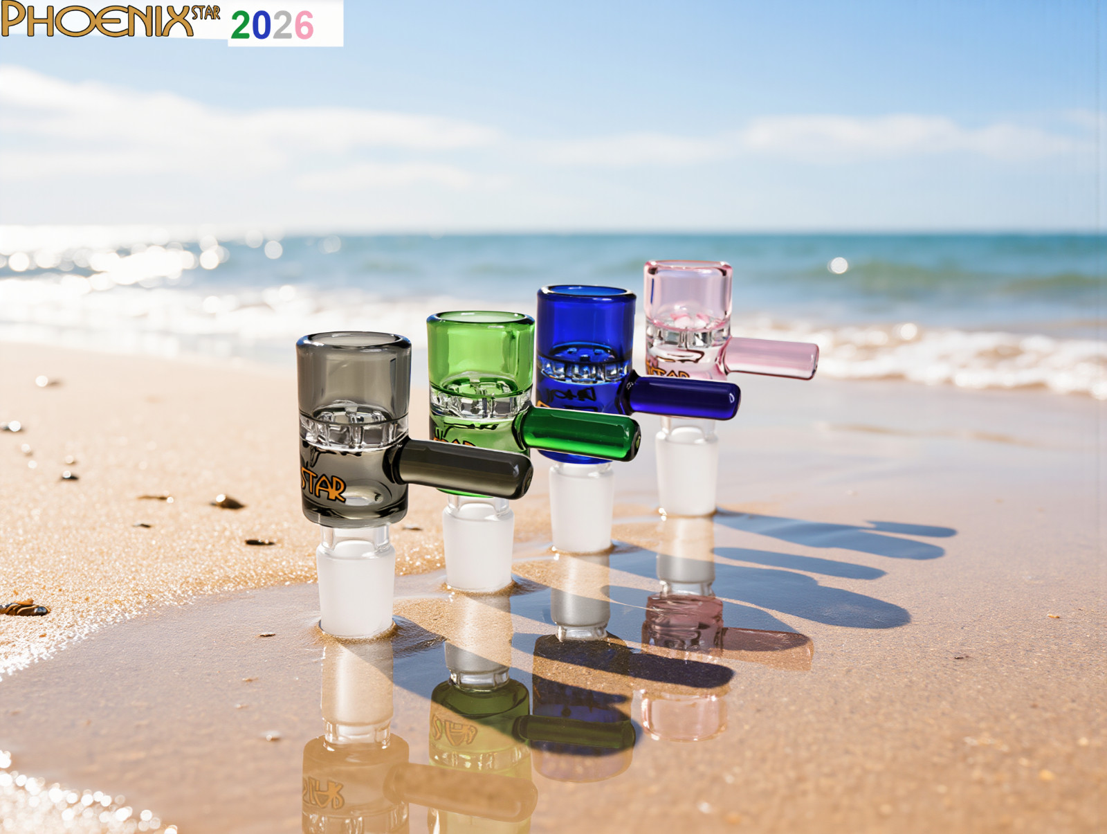 Phoenix Star 14mm Glass Bong Bowl With 7-hole unique Filter Screen New 4 2024