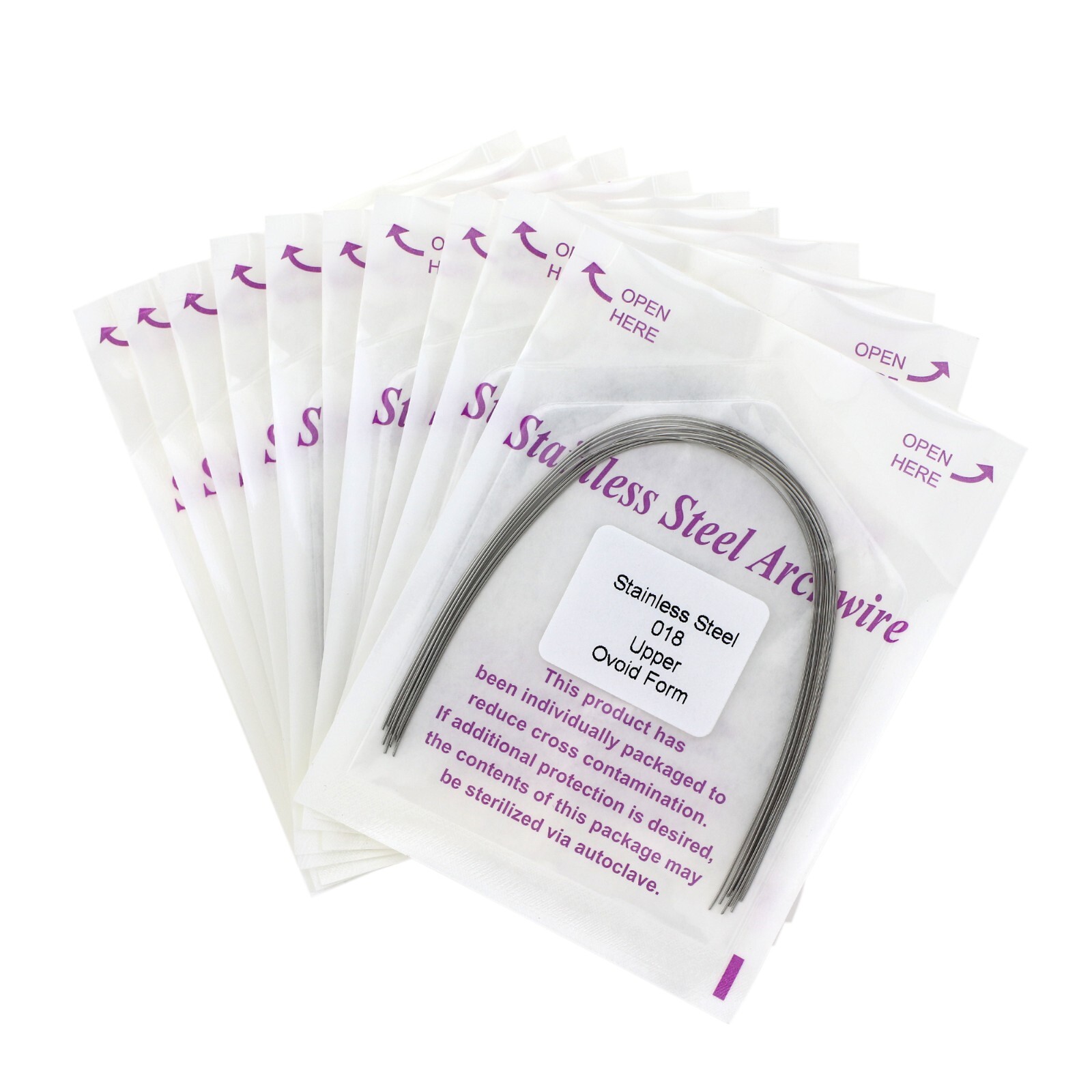 Dental Orthodontic Arch Wire Stainless Steel Rectangular Ovoid Upper Lower 16X22