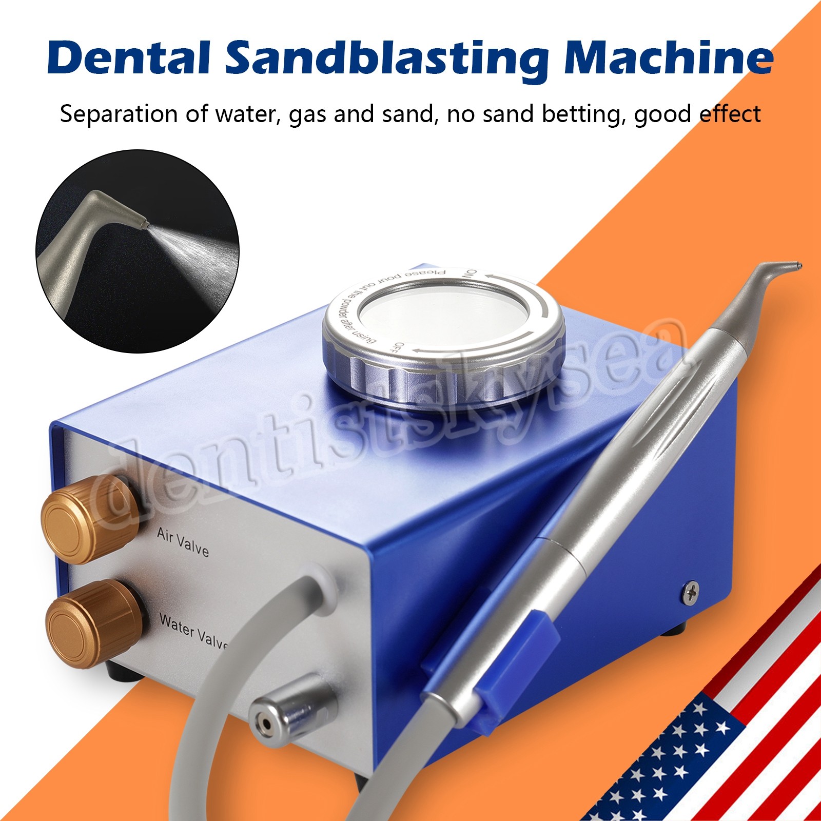 Flow Teeth Polishing Polisher Handpiece Hygiene Jet 2/4 Holes Dental Air Prophy