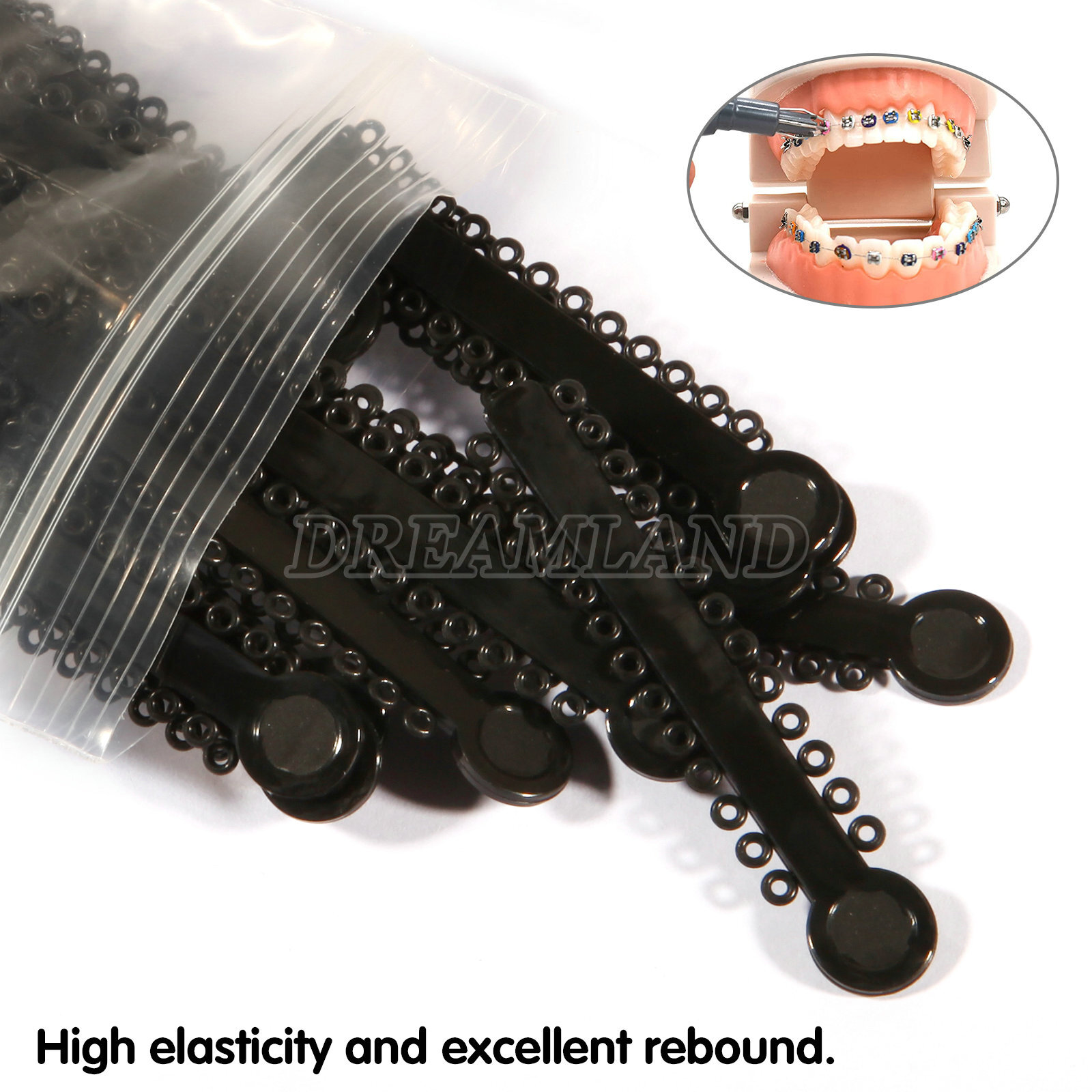 1040 Unids / bolsa Dental Lazos De Ligadura Elástica De Ortodoncia