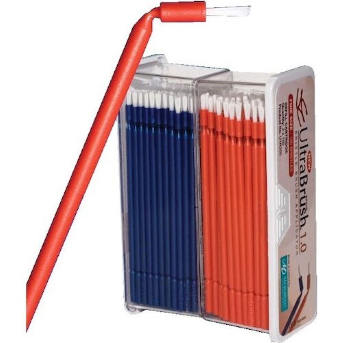 Microbrush U1R200 UltraBrush 1.0 Bristle Brush Applicators Fine 200/Bx