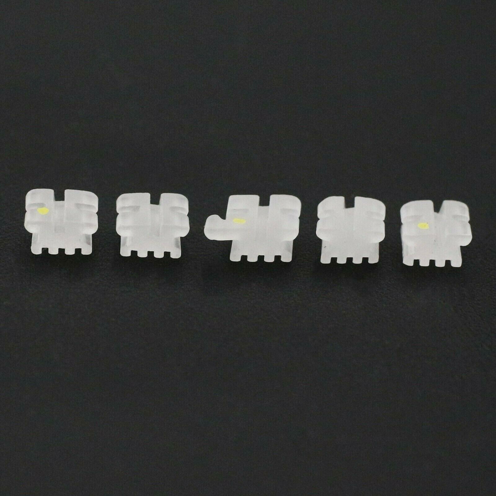20 Pcs Dental Orthodontic Ceramic Brackets Clear Braces Roth/MBT 022 Hooks 3-4-5