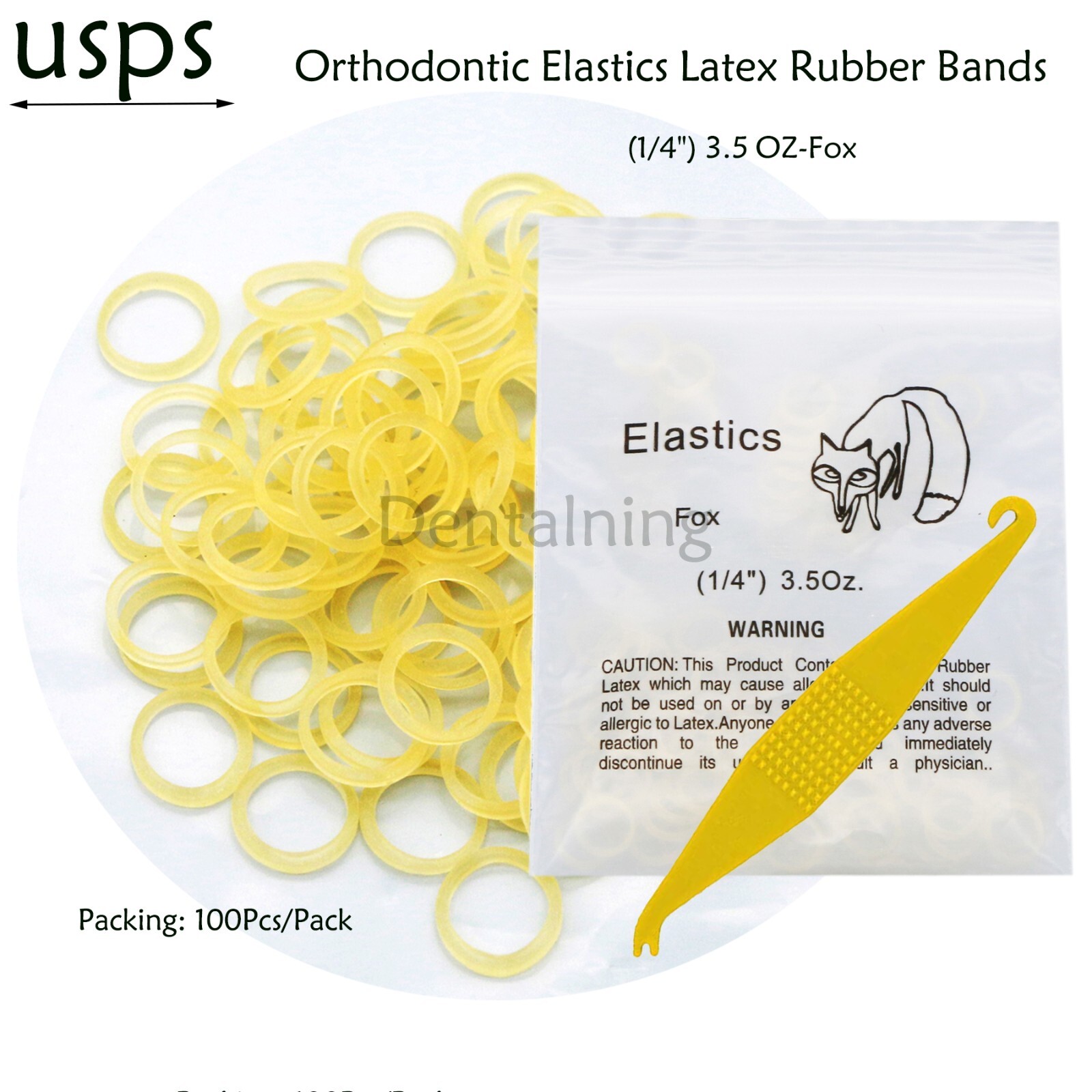 1000Pcs US Dental Orthodontic Rubber Bands Ortho Elastics Latex Braces 3.5 OZ