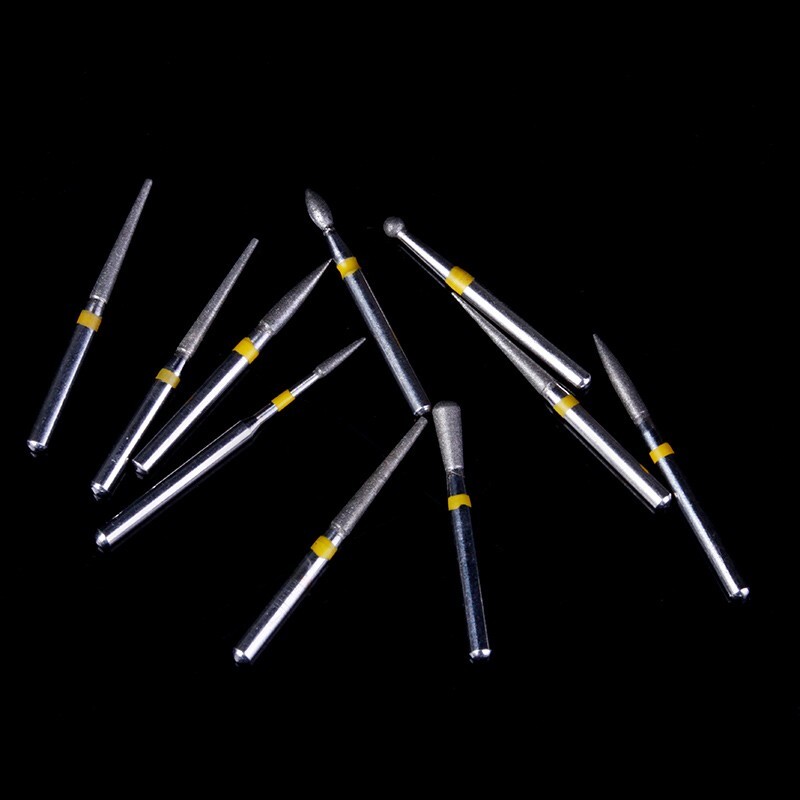 10pc Dental Diamond Burs FG-105 Composite Polishing Kit for High Speed Handpiece