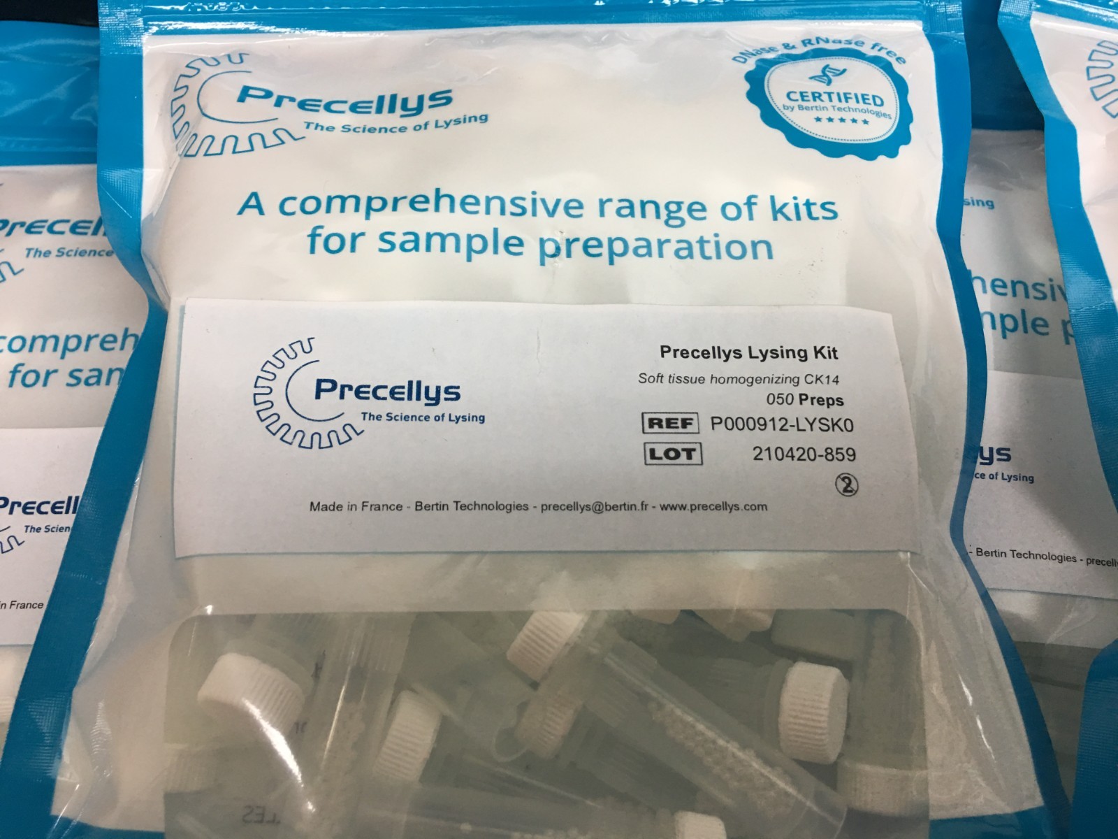 Precellys REF P000912-LYSK0 Lysing Kit Soft Tissue Homogenizing CK14 Lot 5 PKS