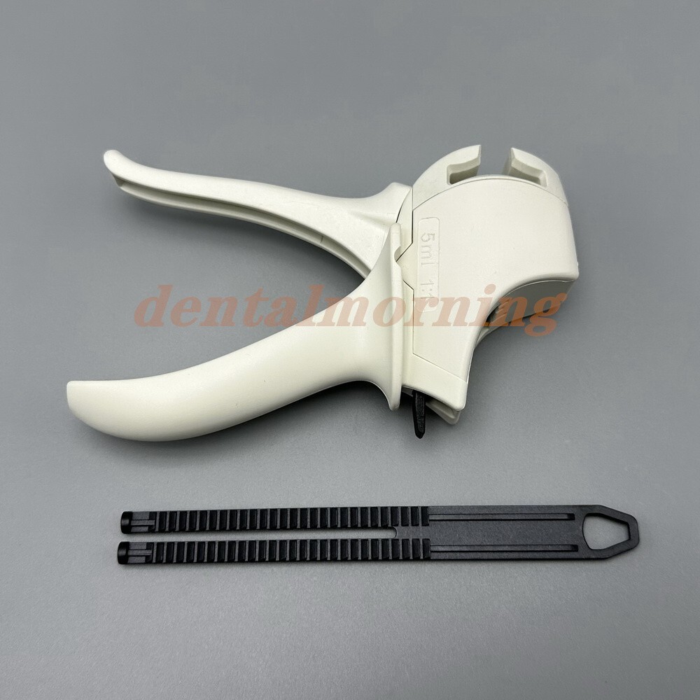Dental Dispenser Impression Mixing Dispensing Delivery Gun 5ML 1:1/4:1 Mixer