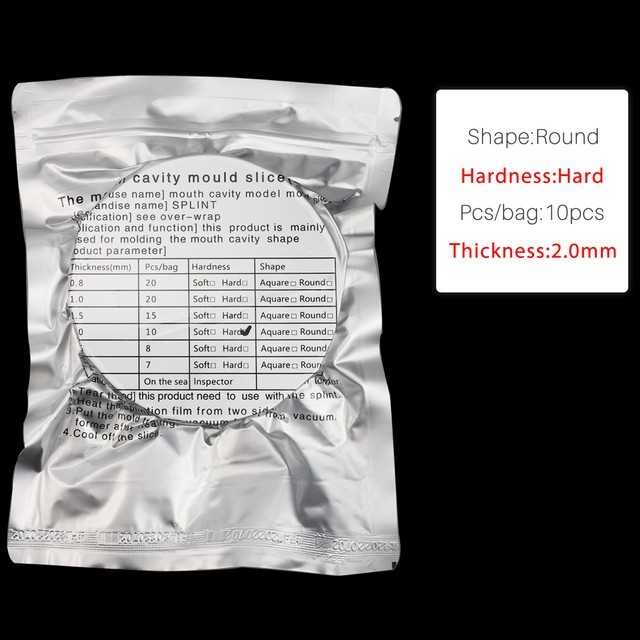 Dental Lab Round Splint Hard 2.0mm Thermoforming Material for Vacuum Forming USA