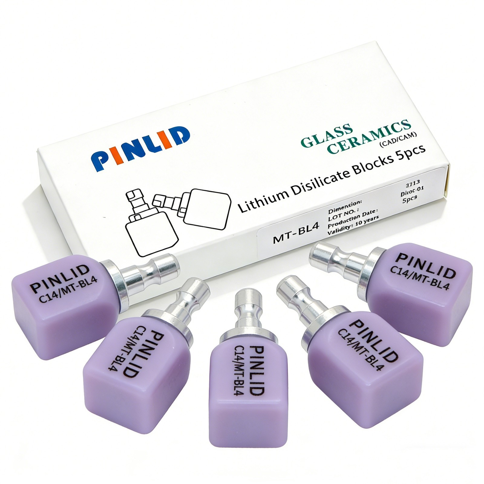 MT C14 Dental Emax CAD/CAM Glass Ceramic Blocks Lithium Disilicate CEREC Block