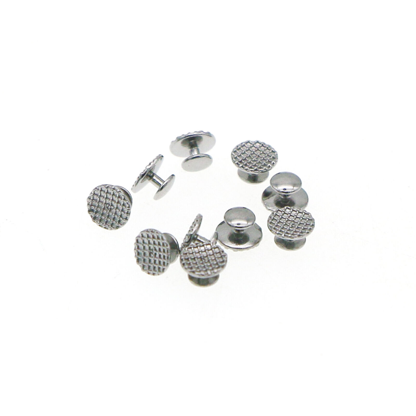 50 Pcs Dental Orthodontic Bondable Metal Lingual Buttons Round Mesh Base Split