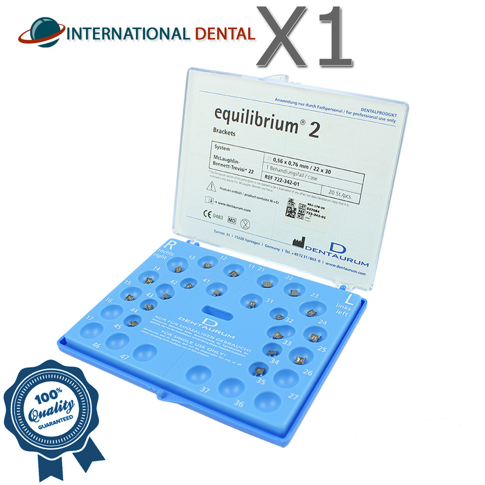 Dental Dentaurum MBT Equilibrium 2 Brackets Kit Orthodontic 20pcs Nickel Free