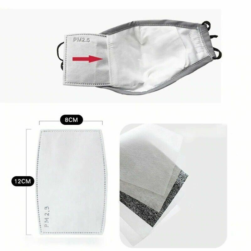 Unisex Reusable Soft Double Layer Washable Cotton Face Nose Mask with 12 Filters