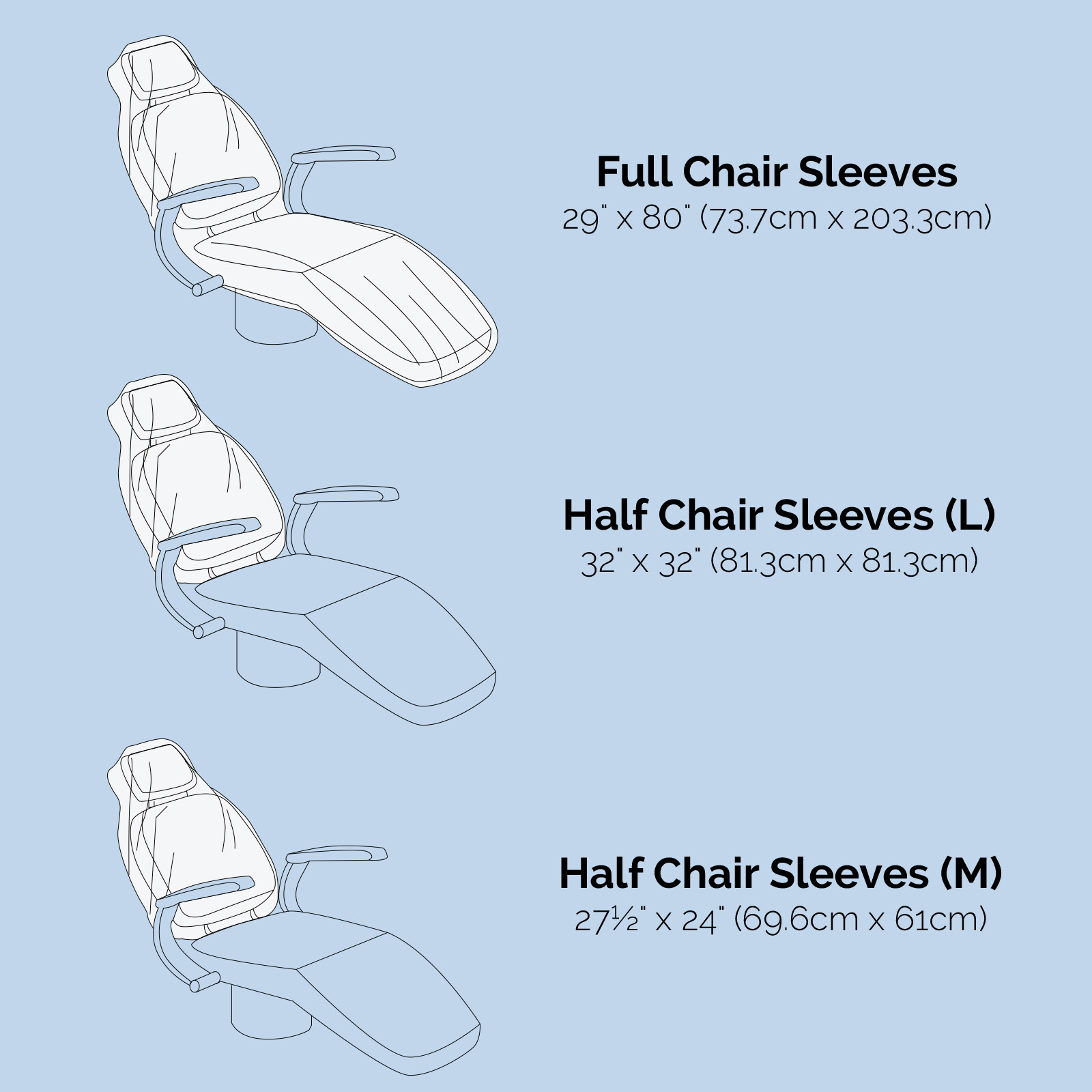 Dental Disposable Half Chair Full Chair Sleeves Protective Cover Clear Plastic