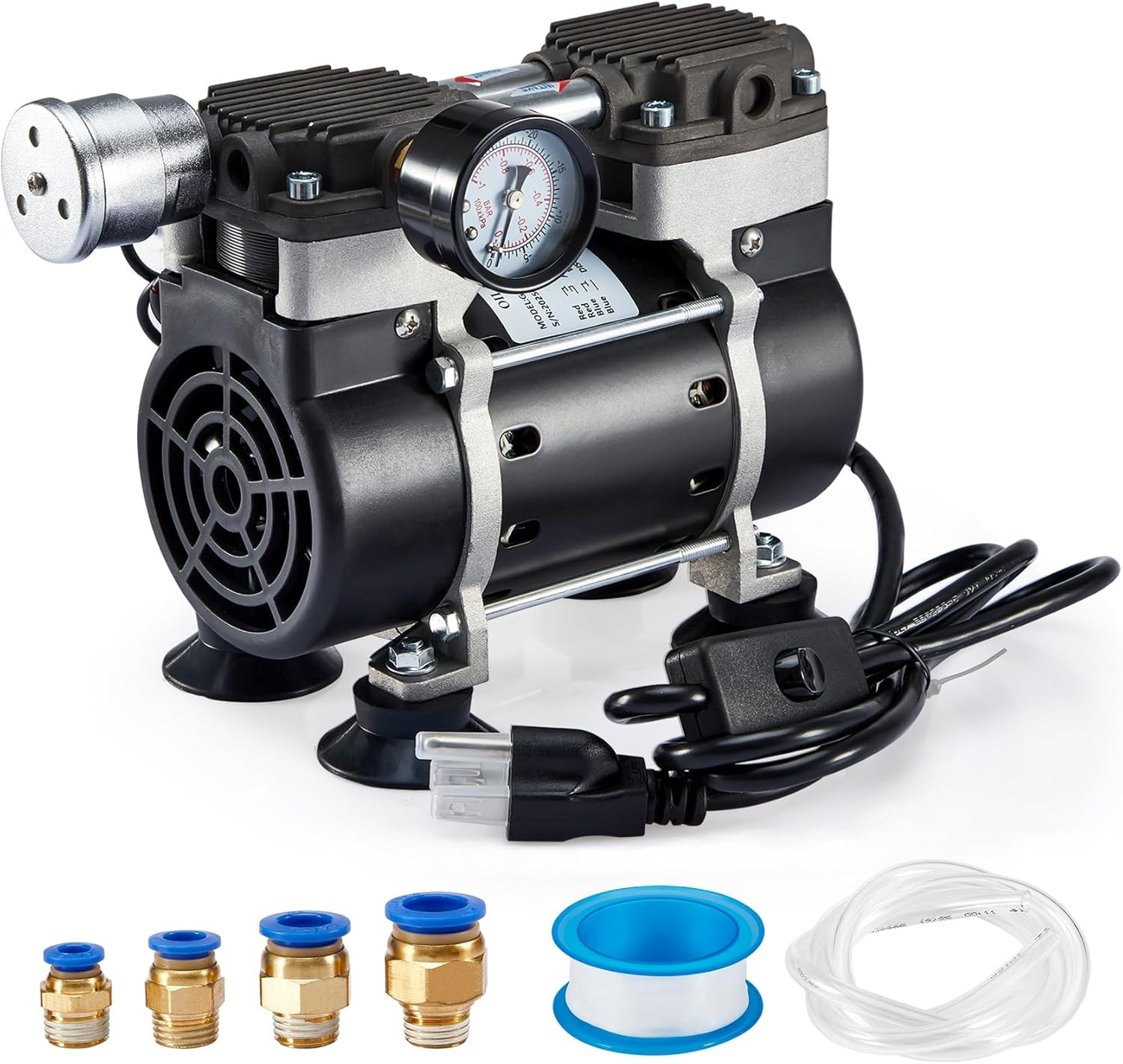 50L/Min Lab Vacuum Pump +1000ml Buchner Filtering Funnel Lab Vacuum Filtration
